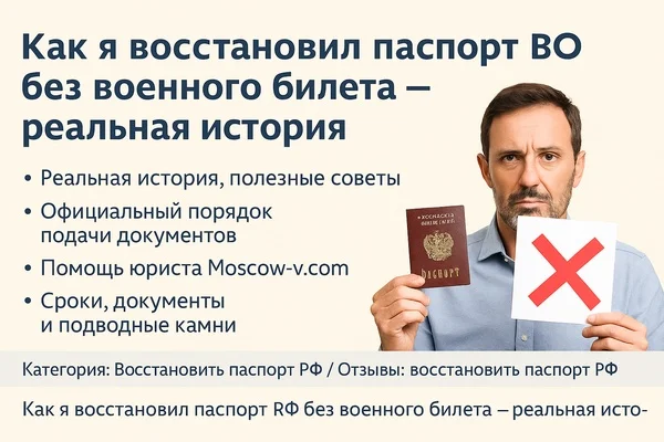 Как я восстановил паспорт РФ без военного билета — реальная история